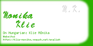 monika klie business card